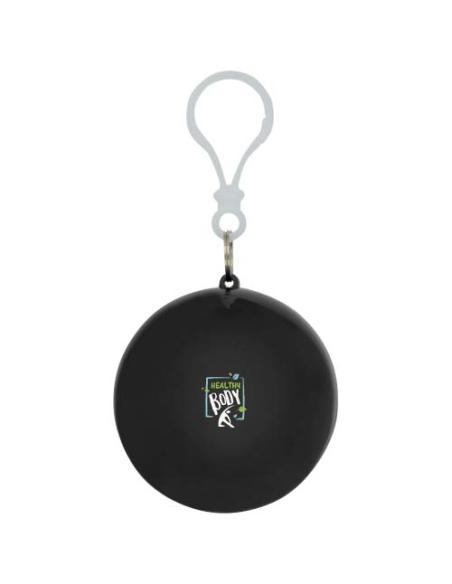 Poncho antiniebla en un envase redondo de plástico con mosquetón N09461031