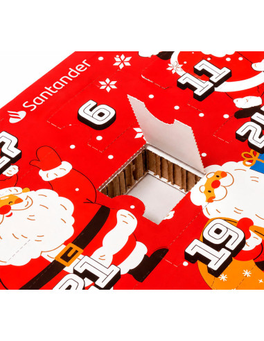 Calendario de adviento (300x390x20mm) con bombones cortados Personalizado | Consultar precio | nosolodulce