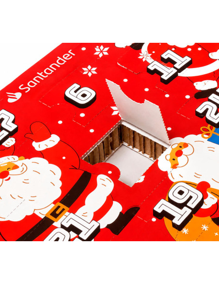 Calendario de adviento (300x390x20mm) con bombones cortados Personalizado | Consultar precio | nosolodulce