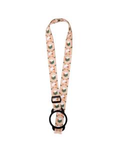 Cordón de sublimación Lior RPET con pulsera de silicona N10301LP1