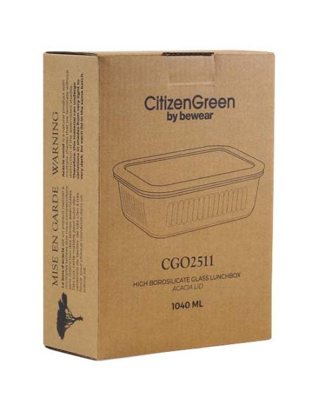Fiambrera Citizen Green Purlunch de 1000 ml de vidrio de borosilicato N10650ZP1