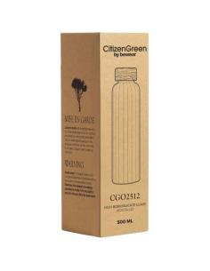 Botella de agua Citizen Green Purflow de 500 ml de vidrio de borosilicato N10750ZP1 2