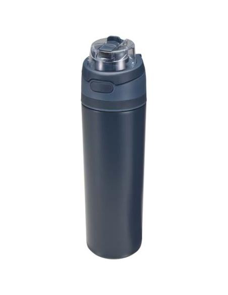 Botella de agua Theron de 800 ml de acero inoxidable de pared simple reciclado (RCS), con tapa de doble función y pajita abat N5