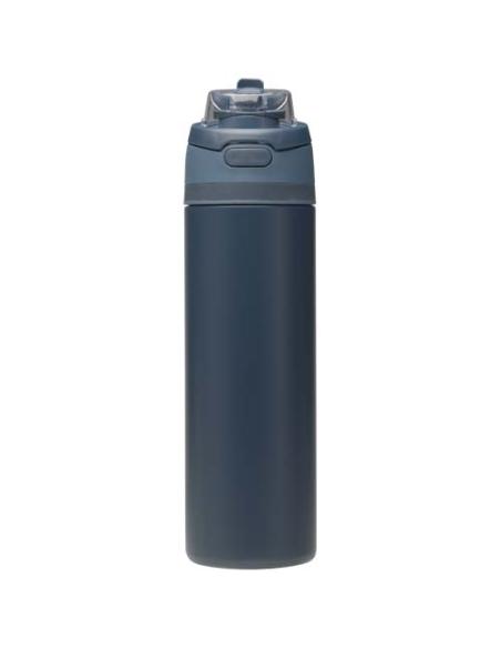 Botella de agua Theron de 800 ml de acero inoxidable de pared simple reciclado (RCS), con tapa de doble función y pajita abat N5