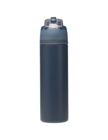 Botella de agua Theron de 800 ml de acero inoxidable de pared simple reciclado (RCS), con tapa de doble función y pajita abat N5