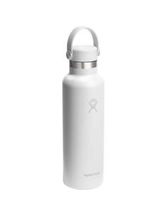 Botella de agua Hydra Flask de acero inoxidable con aislamiento térmico, boca estándar, 621 ml, con tapón con pajita N10989001