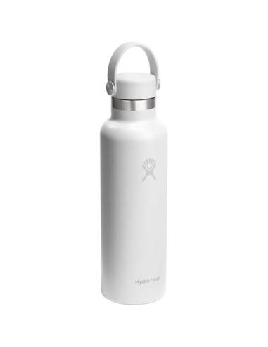Botella de agua Hydra Flask de acero inoxidable con aislamiento térmico, boca estándar, 621 ml, con tapón con pajita N10989001