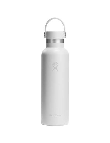 Botella de agua Hydra Flask de acero inoxidable con aislamiento térmico, boca estándar, 621 ml, con tapón con pajita N10989001