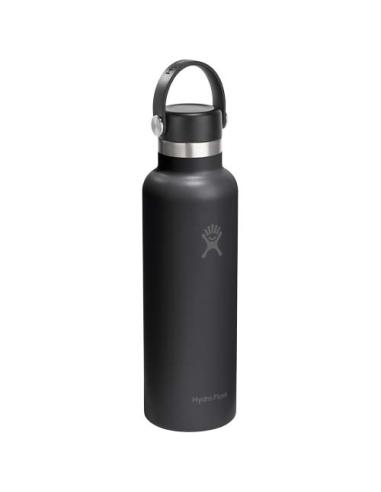 Botella de agua Hydra Flask de acero inoxidable con aislamiento térmico, boca estándar, 621 ml, con tapón con pajita N09989001