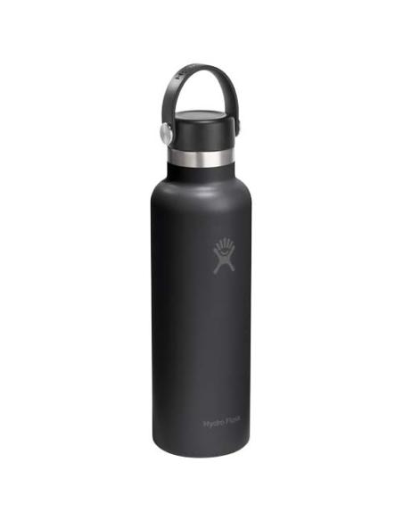 Botella de agua Hydra Flask de acero inoxidable con aislamiento térmico, boca estándar, 621 ml, con tapón con pajita N09989001