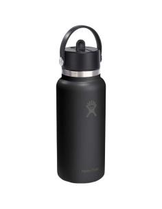 Botella de agua Hydro Flask de acero inoxidable con aislamiento térmico y boca ancha de 946 ml, con tapón con pajita N10299001