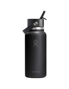 Botella de agua Hydro Flask de acero inoxidable con aislamiento térmico y boca ancha de 946 ml, con tapón con pajita N10299001 2