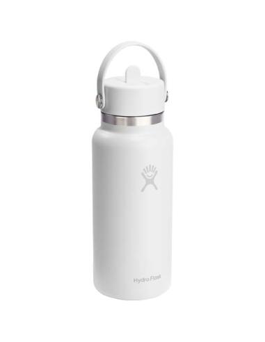 Botella de agua Hydro Flask de acero inoxidable con aislamiento térmico y boca ancha de 946 ml, con tapón con pajita N09299001