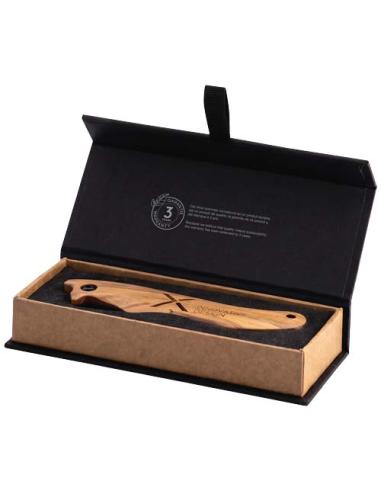 Cuchillo plegable de madera de olivo T33 de SCX.design N17442XP1