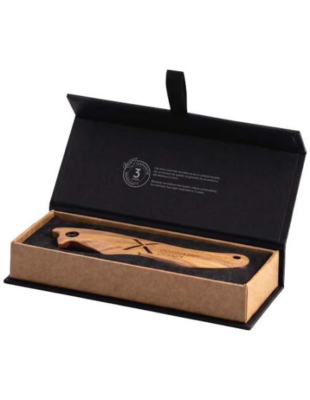 Cuchillo plegable de madera de olivo T33 de SCX.design N17442XP1