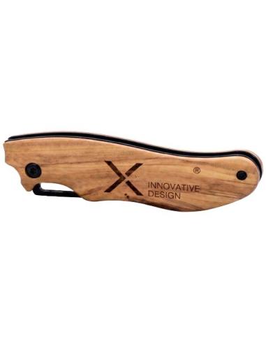 Cuchillo plegable de madera de olivo T33 de SCX.design N17442XP1