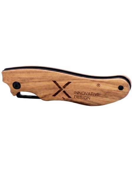 Cuchillo plegable de madera de olivo T33 de SCX.design N17442XP1
