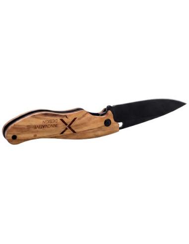 Cuchillo plegable de madera de olivo T33 de SCX.design N17442XP1
