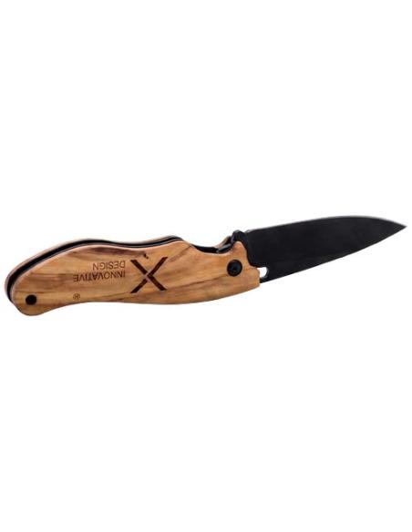 Cuchillo plegable de madera de olivo T33 de SCX.design N17442XP1