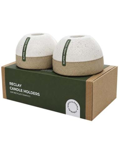 Juego de portavelas para cena ReClay de Originalhome N10534621