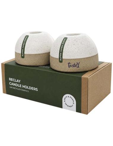 Juego de portavelas para cena ReClay de Originalhome N10534621