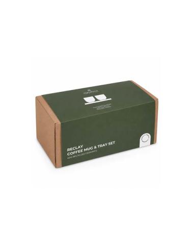 Juego de Originalhome compuesto por una bandeja ovalada de madera y una taza de cerámica de 150 ml N17734621