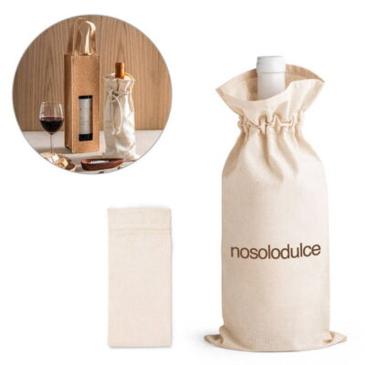 Bolsa de Algodón para Botella Personalizada