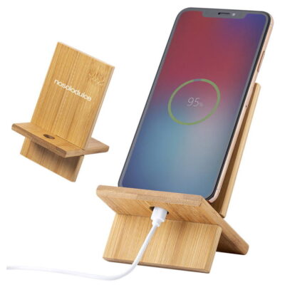 SoporSoporte de Bambú para Smartphone Personalizadote de Bambú para Móvil Personalizado