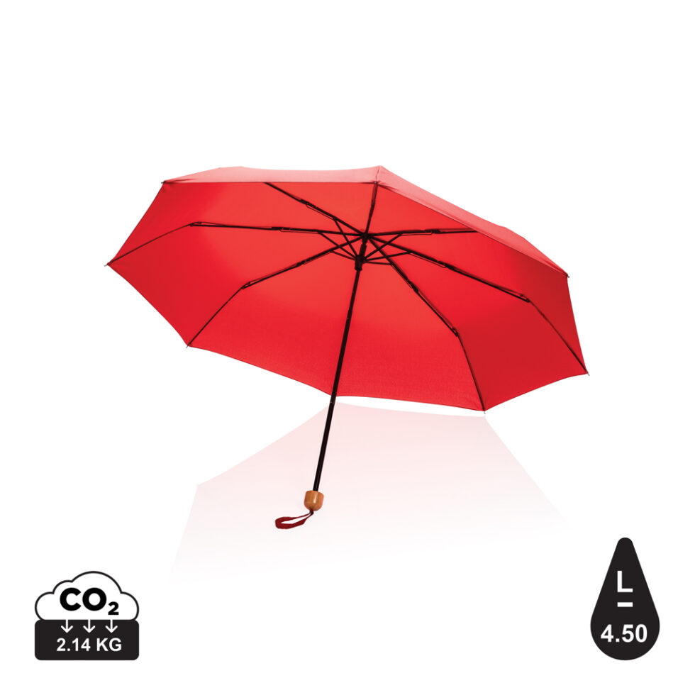Mini paraguas RPET 190T  de bambú 20.5" Impact AWARE ™ - Imagen 5