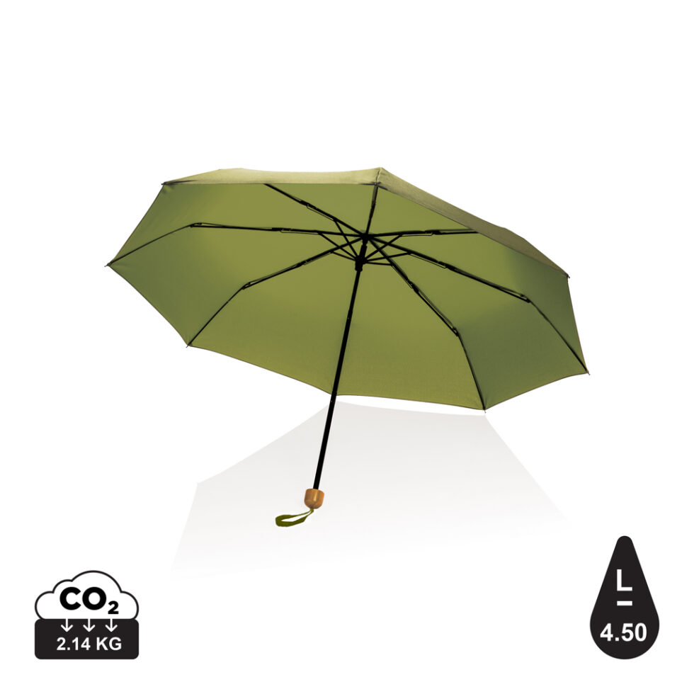 Mini paraguas RPET 190T  de bambú 20.5" Impact AWARE ™ - Imagen 2