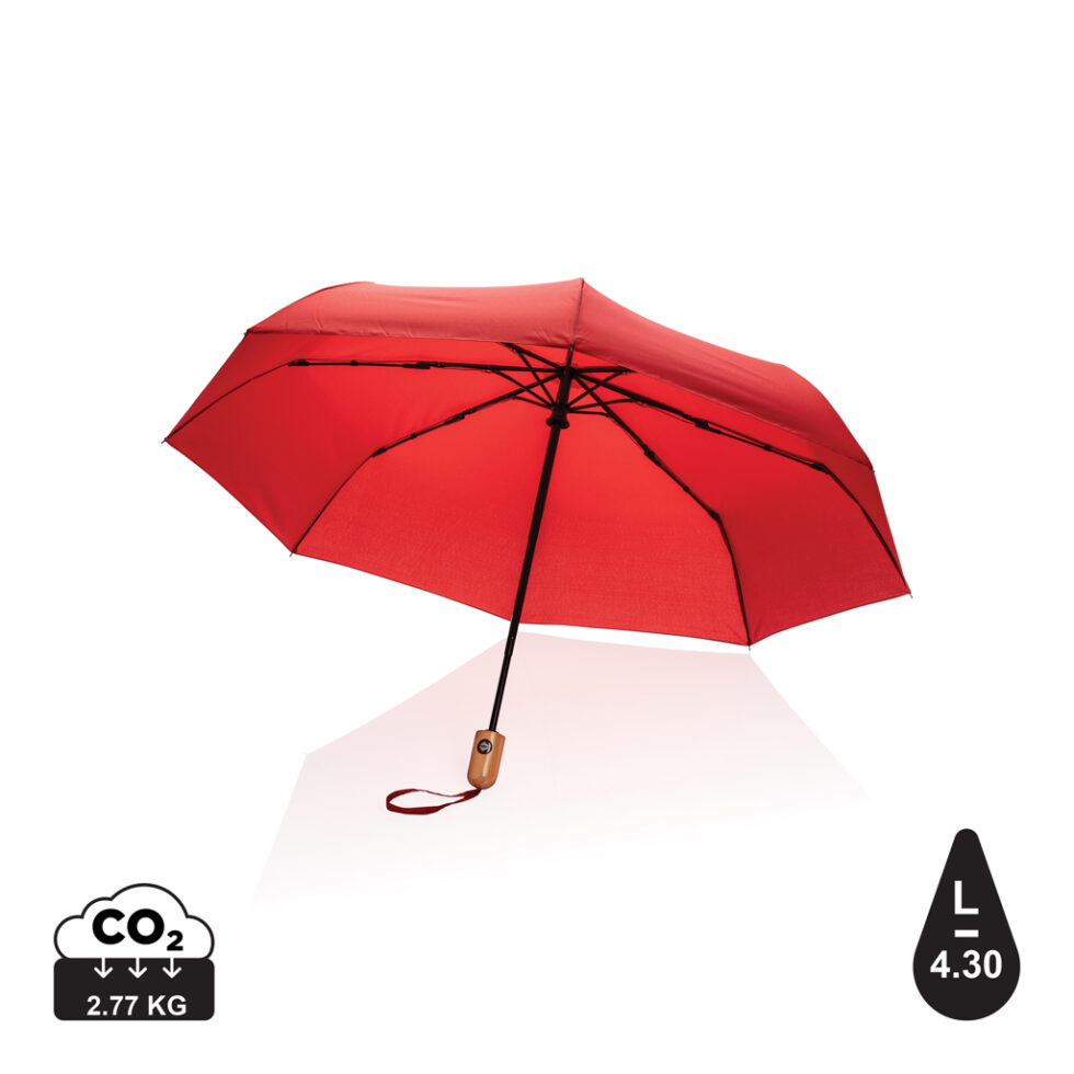 Paraguas automático RPET 190T bambú de 21" Impact AWARE ™ - Imagen 4