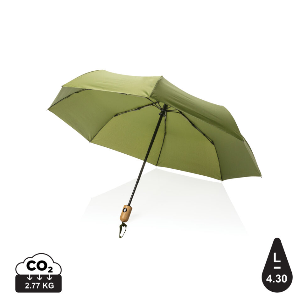 Paraguas automático RPET 190T bambú de 21" Impact AWARE ™ - Imagen 2