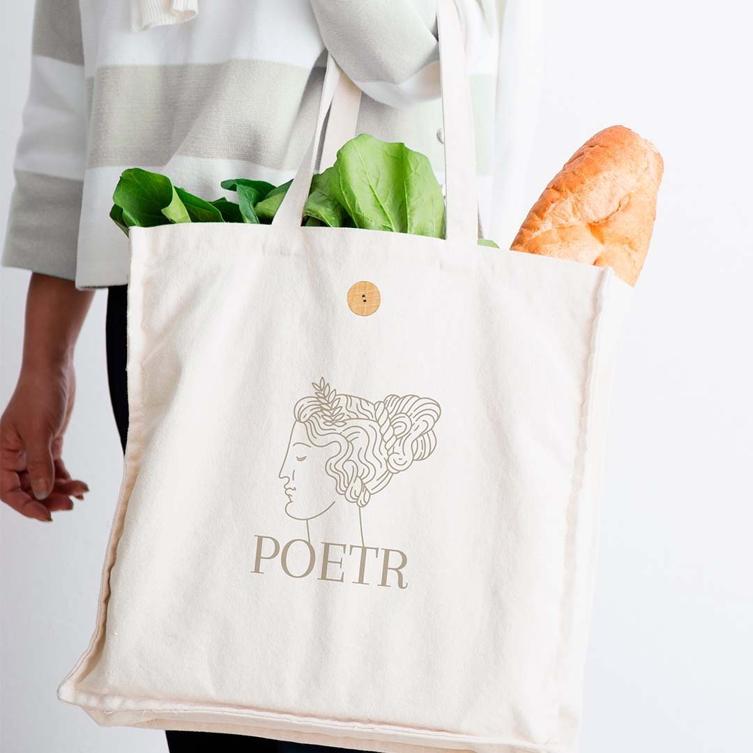 Bolsa de Algodón con Cierre Botón - Imagen 4