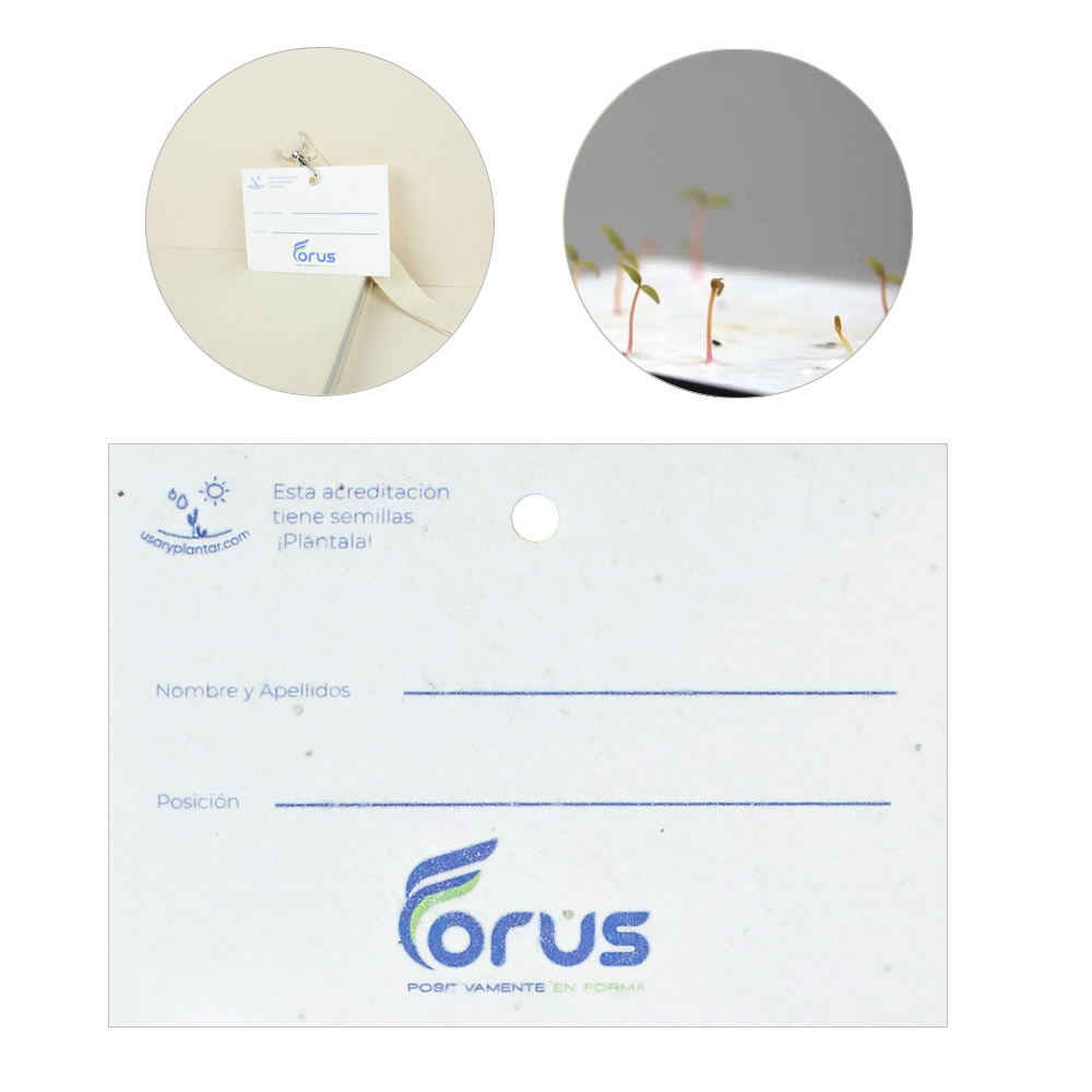 Acreditación A7 plantable con semillas Personalizada